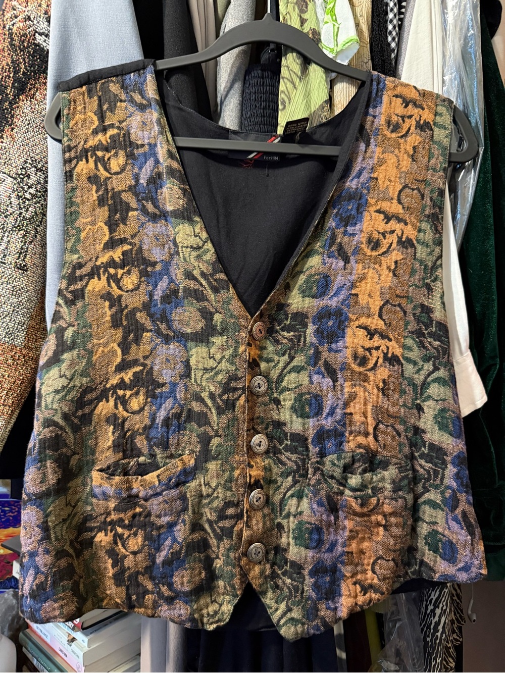 Floral Tapestry Woven Vest